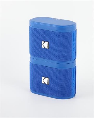 Hangszóró, hordozható, 5W, 2 db, KODAK "Soundbrix", kék