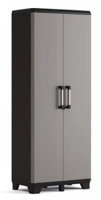 Szerszámtároló szekrény, magas, műanyag, KETER "Pro", fekete-szürke