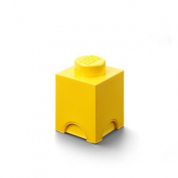 Tárolódoboz, szögletes, LEGO, sárga